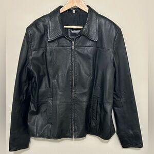 Black Leather Jacket by Boutique of Leathers Canada Women’s Size 14